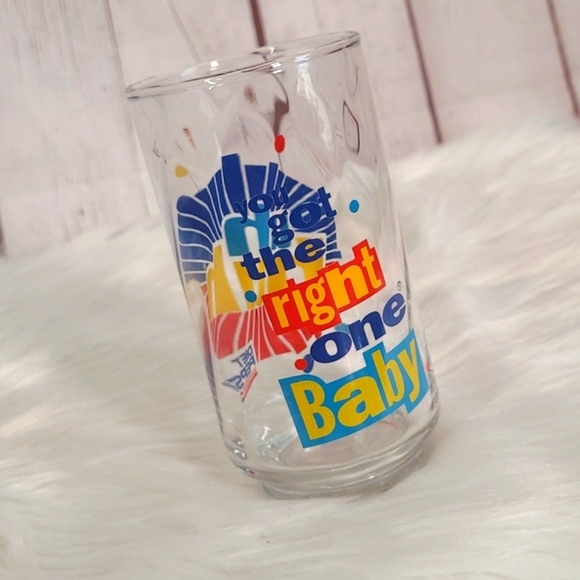 Vintage Diet Pepsi Soda Ray Charles You Got The Right One Baby Crystal Glass Cup - Picture 8 of 14